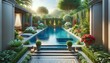 Luxurious Tropical Pool Garden