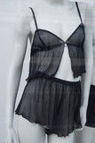 Fototapeta Sypialnia - closeup of black transparent underwear on mannequin in a fashion store showroom
