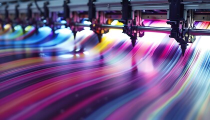 Aufkleber - Digital Inkjet Printer Unveiled in Large Format Printing Process, Showcasing Intricate Details and Lively Colors