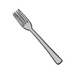 Vector hand drawn doodle sketch fork isolated on white background