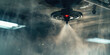 © SnowElf - Indoor fire suppression system. Smoke detector and water sprayer in the ceiling, water leaks, room security.