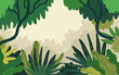 Vector Organic flat jungle background