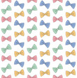 Vector seamless pattern of hand drawn doodle sketch colored bow tie isolated on white background