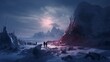 AI-generated explorers uncovering a lost winter civilization buried beneath polar ice, piecing together the history and culture of an ancient society that thrived in extreme cold