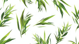 Fototapeta Sypialnia - Seamless pattern of fresh green grass flat vector isolated