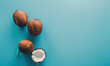 © Nicco  - Coconut tropical on blue background