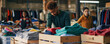 © FATHOM - Young people organizing recycled clothes for donation