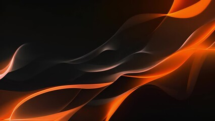 Poster - Black Background With Orange and White Lines