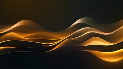 Poster - Abstract Black Background With Yellow and White Lines