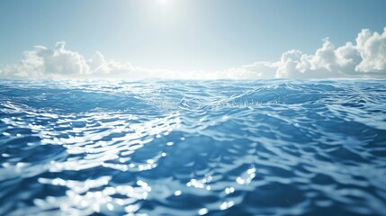 Poster - An abstract 3D representation of the Earth's oceans with text overlay commemorating World Water Day. 