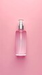 Blank transparent skincare liquid container package story background