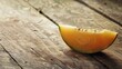Tasty melon sliced on the vintage wooden surface with room for text