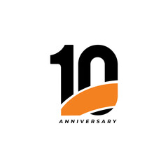 Wall Mural - 10th celebration anniversary logo design