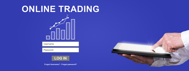 Wall Mural - Concept of online trading