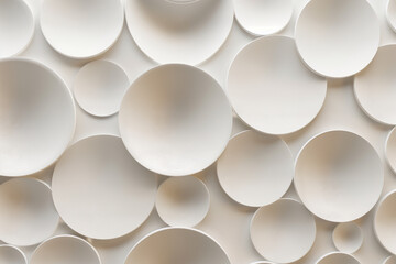 Poster - Sophisticated abstract irregular 3d pattern. Round shapes Background image. Created with Generative AI technology.