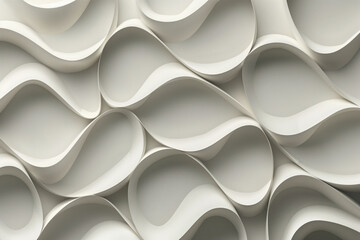 Poster - Sophisticated abstract irregular 3d pattern. Curves. Background image. Created with Generative AI technology.