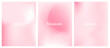 © Mariia - Abstract light pink sakura blossom color banner set. Vector simple and soft light backdrop. Nude gradient posters. Blurred gentle gradient background. Pastel pink smooth mesh shapes y2k aesthetic