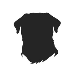 Rottweiler, Silhouettes Dog Face SVG, black and white Rottweiler vector