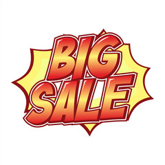 Wall Mural - big sale comic text design graphics