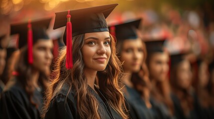 Poster - Woman in Graduation Cap and Gown