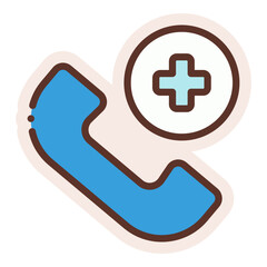 Wall Mural - medical call center sticker