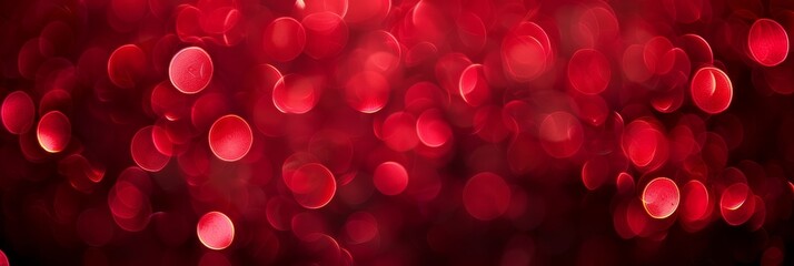 Wall Mural - Captivating abstract red bokeh lights blur for a stunning and mesmerizing background display
