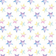 Seamless pattern. Watercolor unicorns pattern with rainbows and clouds. Cute watercolor 