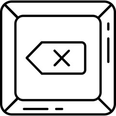 Sticker - Backspace key Icon