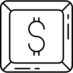 Sticker - Dollar key Icon