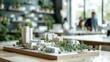 Architectural Model Display in Modern Office