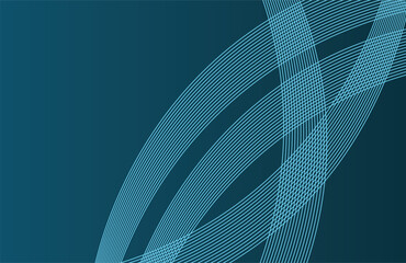 Poster - Abstract technology lines wave background. Modern blue lines abstract background with simple line blend contours.