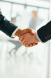 © peopleimages.com - Deal, handshake and partnership with business people in office closeup for thank you or welcome. Interview, meeting or recruitment with colleague and employee shaking hands for contract or trust