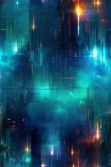 Canvas Print - An illustration of a cyberpunk city at night