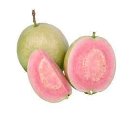 Poster - pink guava and leaf isolated on transparent png