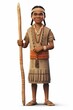 Prehistoric boy holding a wooden staff