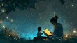 A Mother's Bond: Illuminating Night with a Storybook Tale of Galaxies