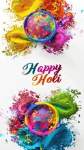 Colorful And Vibrant Happy Holi Festival Background With Splashing Liquid Colors In High Definition Quality