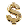3d icon of a golden dollar sign