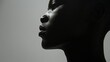 The silhouette of s on the face and neck highlight the fragility and strength of the human body. .
