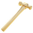 Golden 3d work hammer gavel gold 3d icon