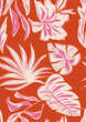 © jess - seamless tropical pattern with set os embroidery leaves hand drawn bold leaf and flower