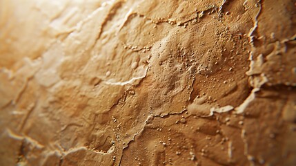 Closeup view of texture of a clay plate