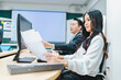 © chokniti - professional businessman and businesswoman colleague group working together in business teamwork brainstorming in office, corporate team person meeting discussion on project company workplace