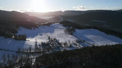 Wall Mural - Paysage de montagne en drone