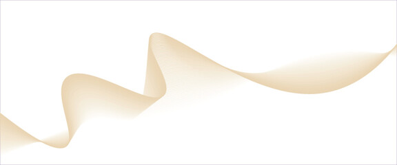 Abstract vector wavy lines flowing gold gradient color smooth curve on transparent background in luxury concept.vector