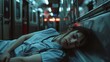 nurse fell asleep in subway
