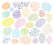 Abstract vector doodle dots design elements set