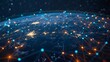 Network Overlay on Nighttime Earth from Space
