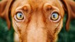 Intense gaze  detailed close up of dog s face reflecting emotions, illustrating pet companionship