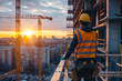 A construction contractor adopting green building practices and energy-efficient technologies to reduce operating costs and enhance profitability in construction projects.